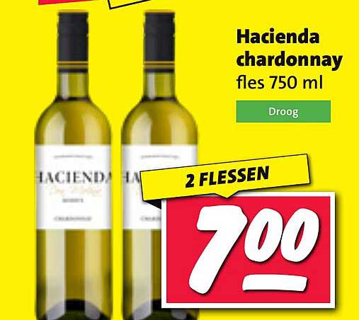 Hacienda chardonnay fles 750 ml