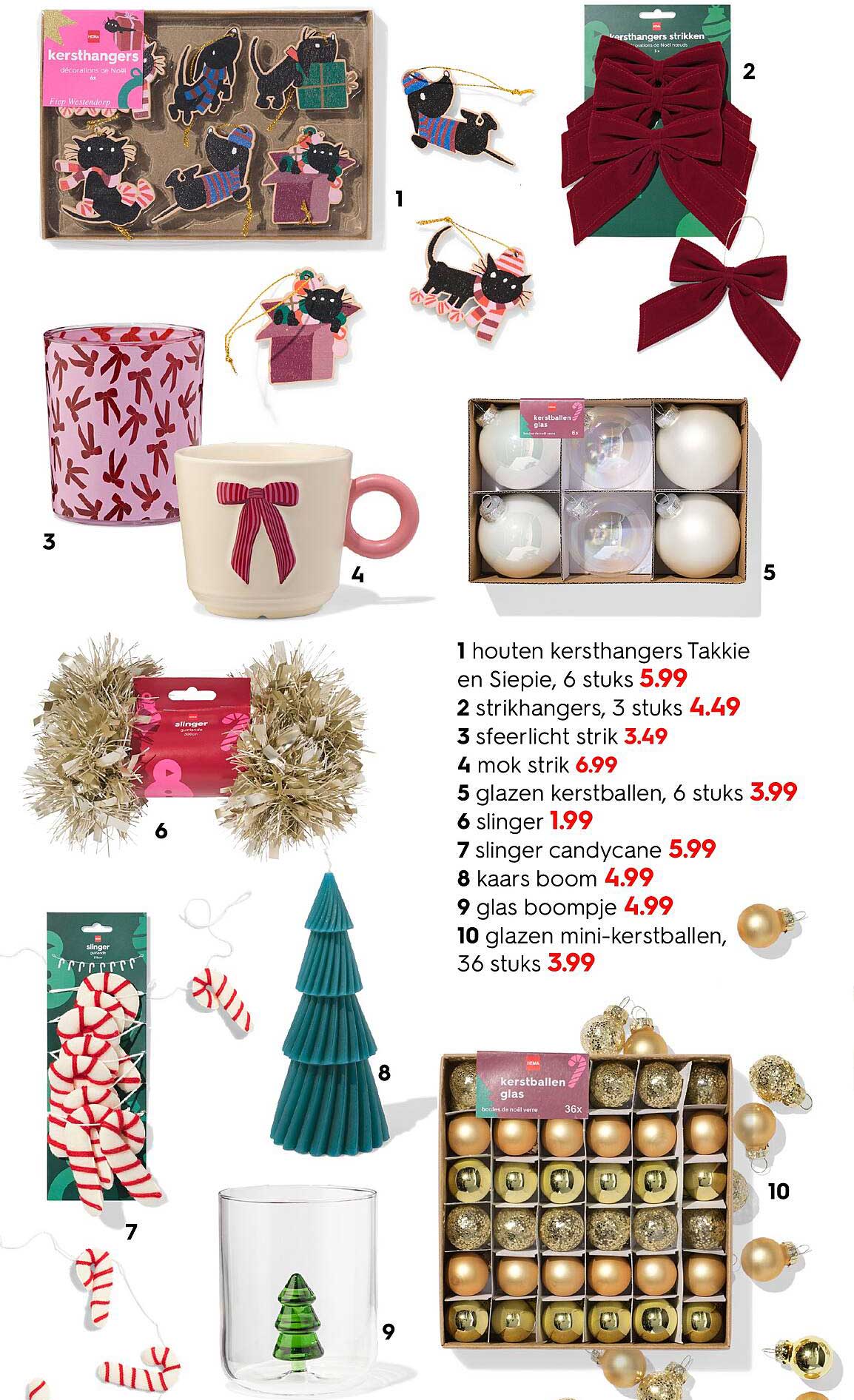 Houten kersthangertjes Takkie en Siepie, 6 stuks 5.99