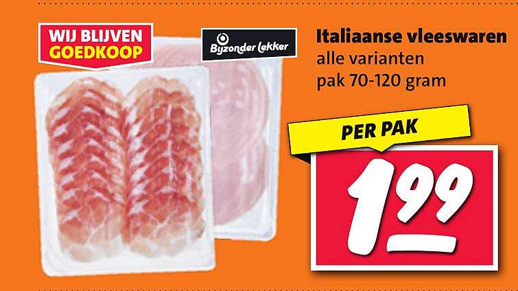 Italiaanse vleeswaren alle varianten pak 70-120 gram
