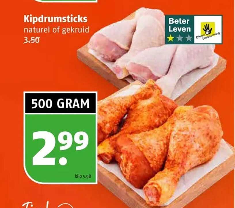 Kipdrumsticks naturel of gekruid