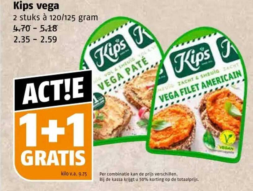 Kips vega 2 stuks à 120/125 gram