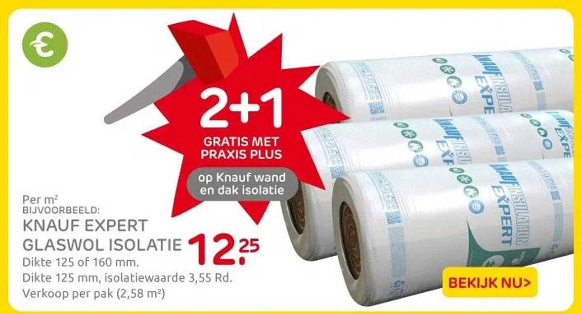 Knauf Expert Glaswol Isolatie 12,25