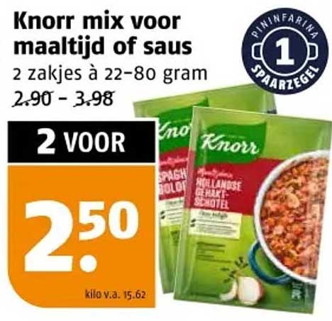 Knorr mix voor maaltijd of saus