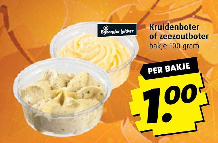 Kruidenboter of zeezoutboter bakje 100 gram