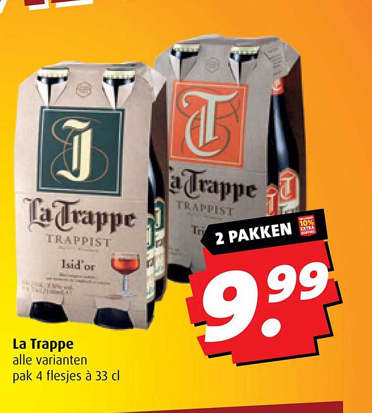 La Trappe - alle varianten pak 4 flesjes à 33 cl