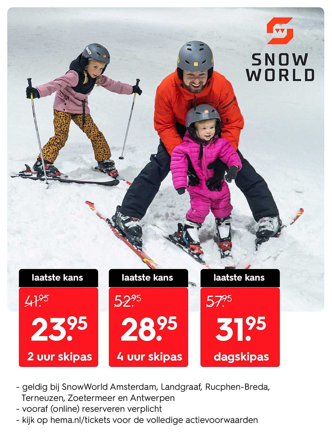 laatste kans 2 uur skipas voor €23,95 (normaal €41,95)