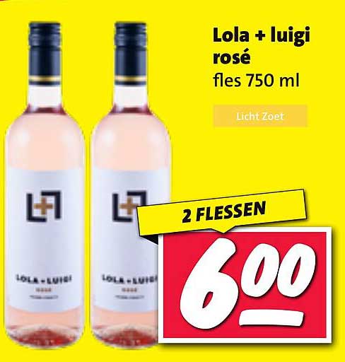 Lola + luigi rosé fles 750 ml