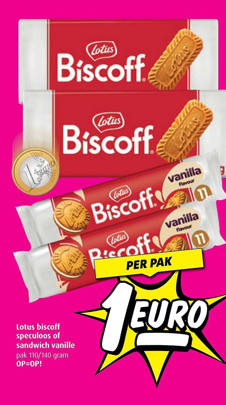 Lotus biscoff speculoos of sandwich vanille pak 110/140 gram OP=OP!
