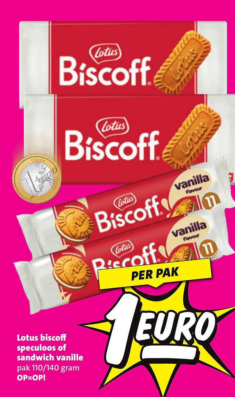 Lotus biscoff speculoos of sandwich vanille pak 110/140 gram OP=OP!
