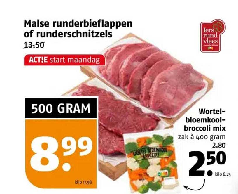 Malse runderbiefplatten of runderschnitzels