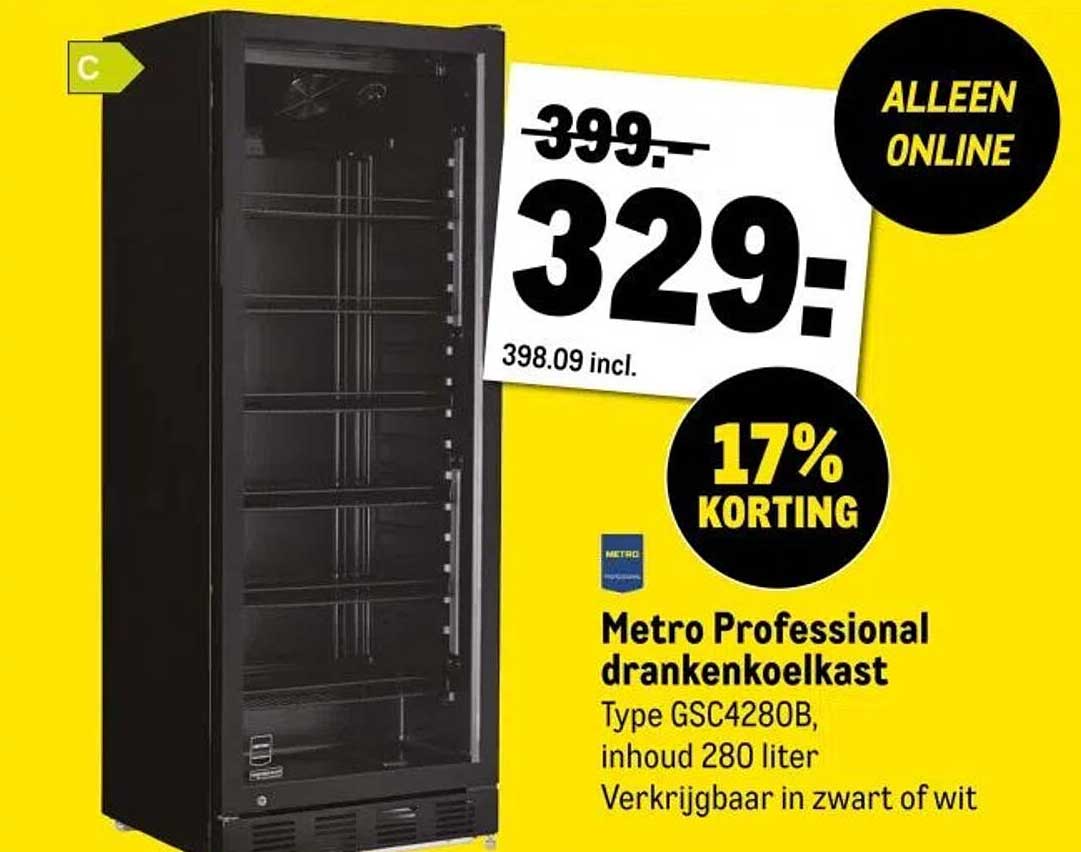 Metro Professional drankenkoelkast Type GSC4280B