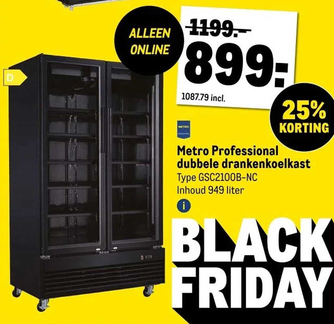 Metro Professional dubbele drankenkoelkast