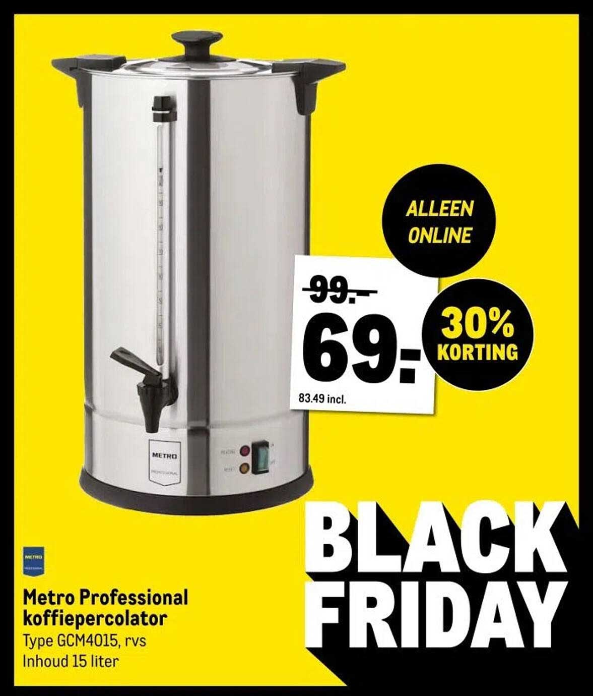 Metro Professional koffiepercolator