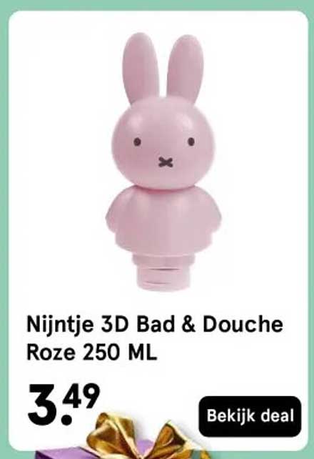 Nijntje 3D Bad & Douche Roze 250 ML
