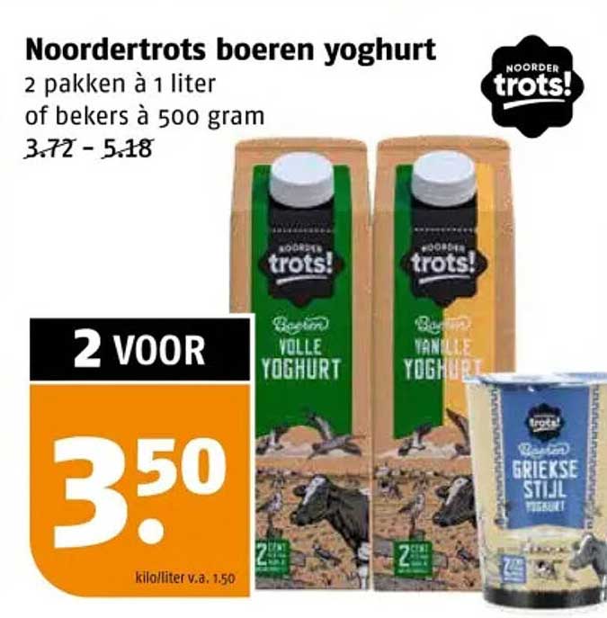 Noordertrots boeren yoghurt