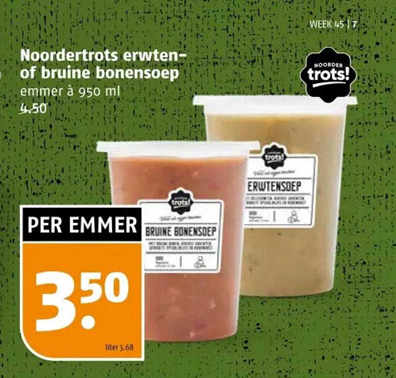 Noordertrots erwten- of bruine bonensoep emmmer à 950 ml