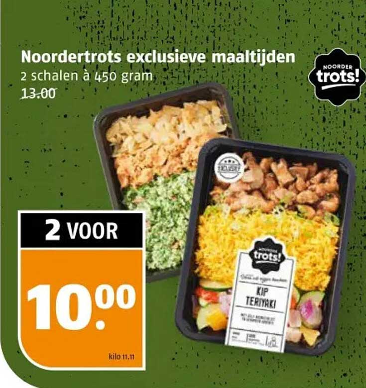 Noordertrots exclusieve maaltijden