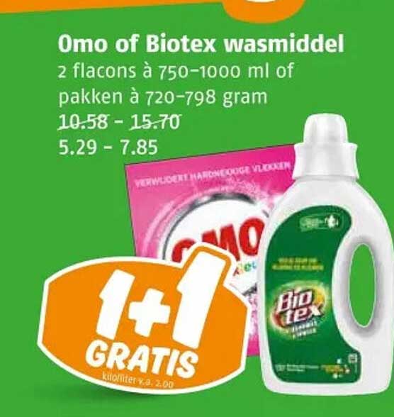 Omo of Biotex wasmiddel