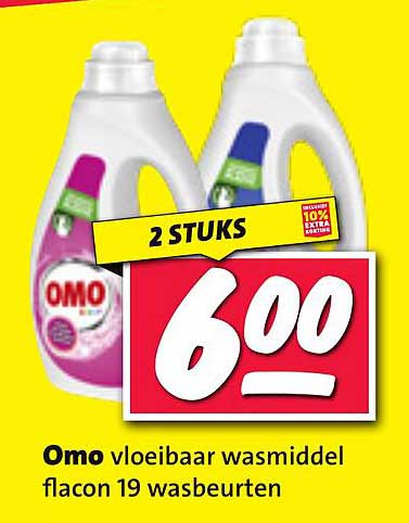 Omo vloeibaar wasmiddel flacon 19 wasbeurten