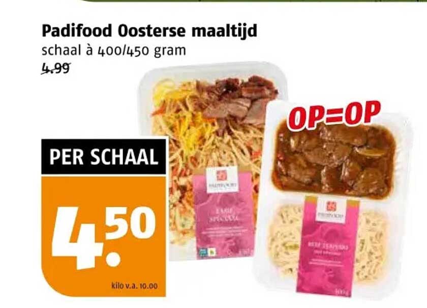 Padifood Oosterse maaltijd schaal à 400/450 gram