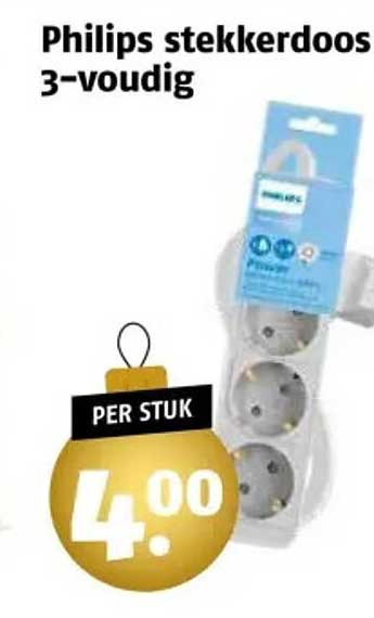 Philips stekkerdoos 3-voudig