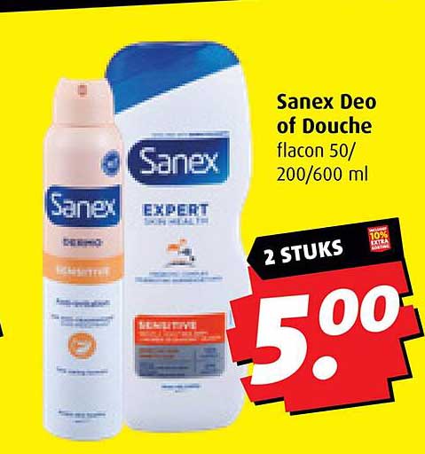 Sanex Deo of Douche flacon 50/200/600 ml