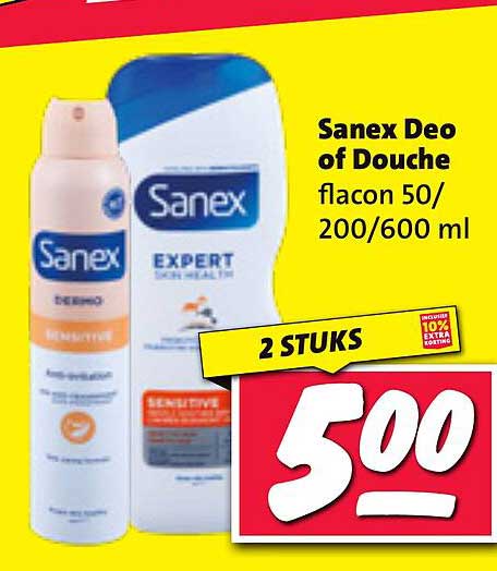 Sanex Deo of Douche flacon 50/200/600 ml