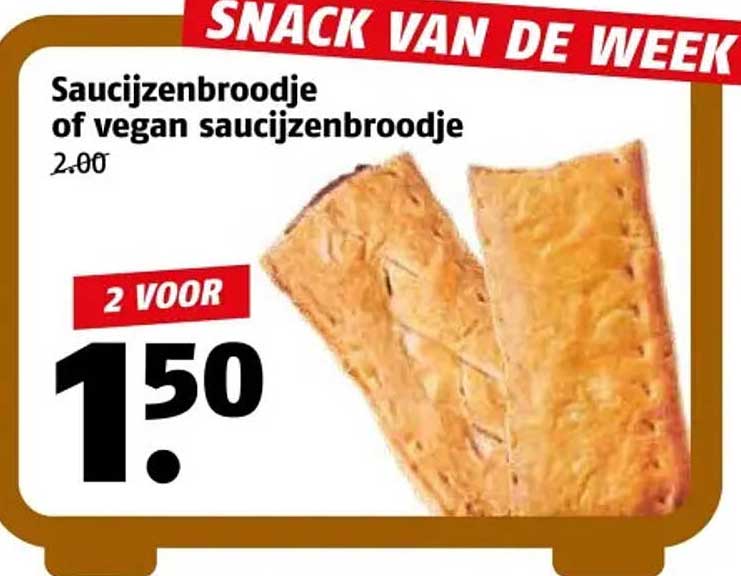 Saucijzenbroodje of vegan saucijzenbroodje