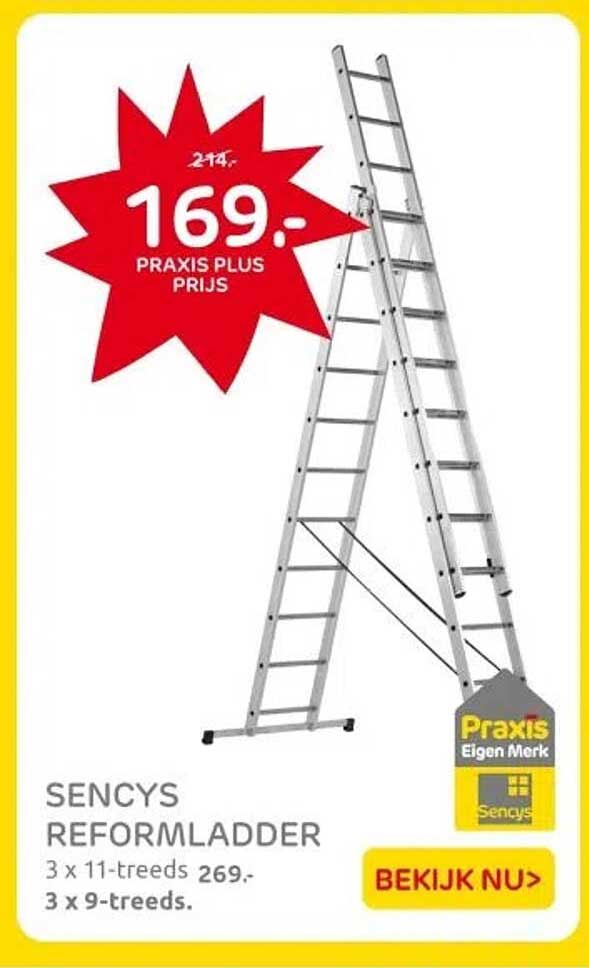 SENCYS REFORMLADDER 3 x 11-treeds 269.- 3 x 9-treeds.