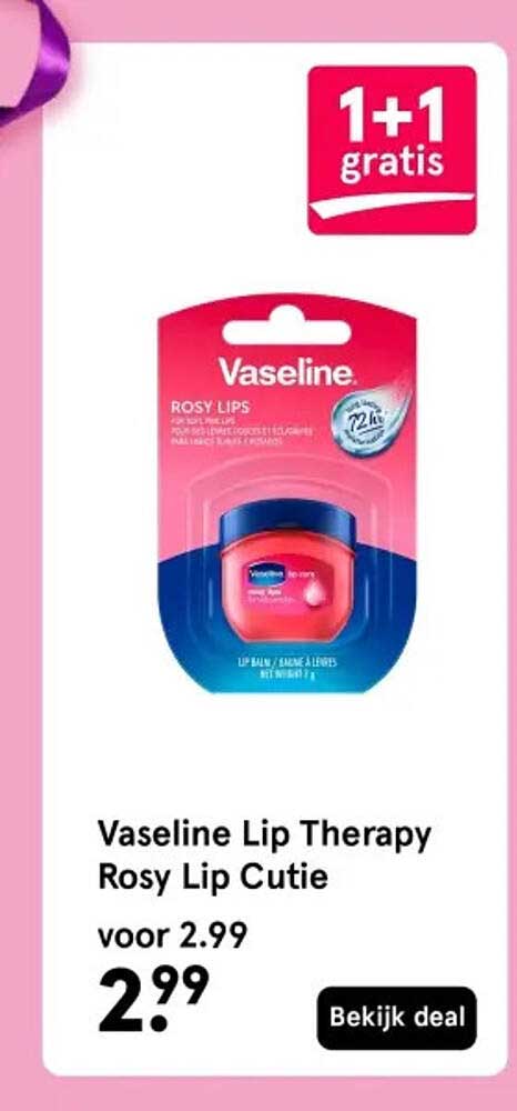 Vaseline Lip Therapy Rosy Lip Cutie voor 2.99