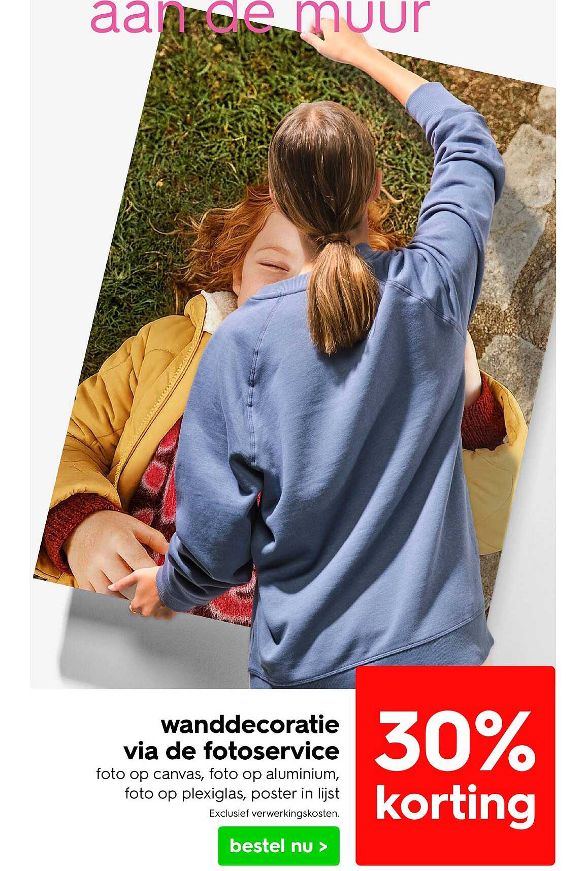 Wanddecoratie via de fotoservice