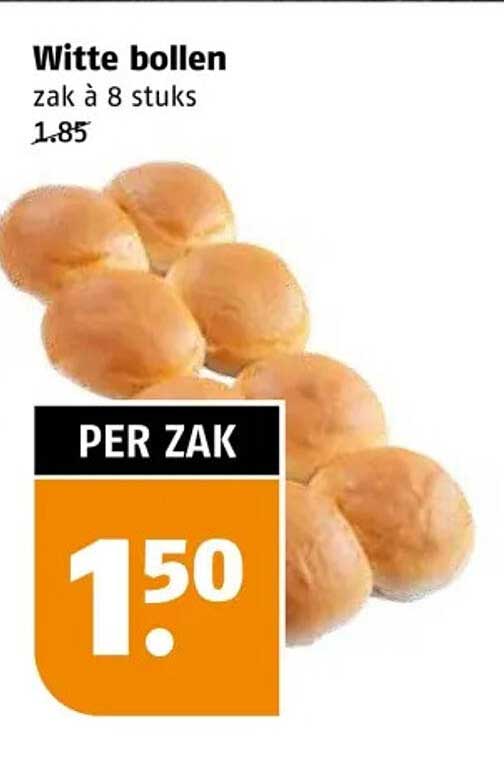 Witte bollen zak à 8 stuks