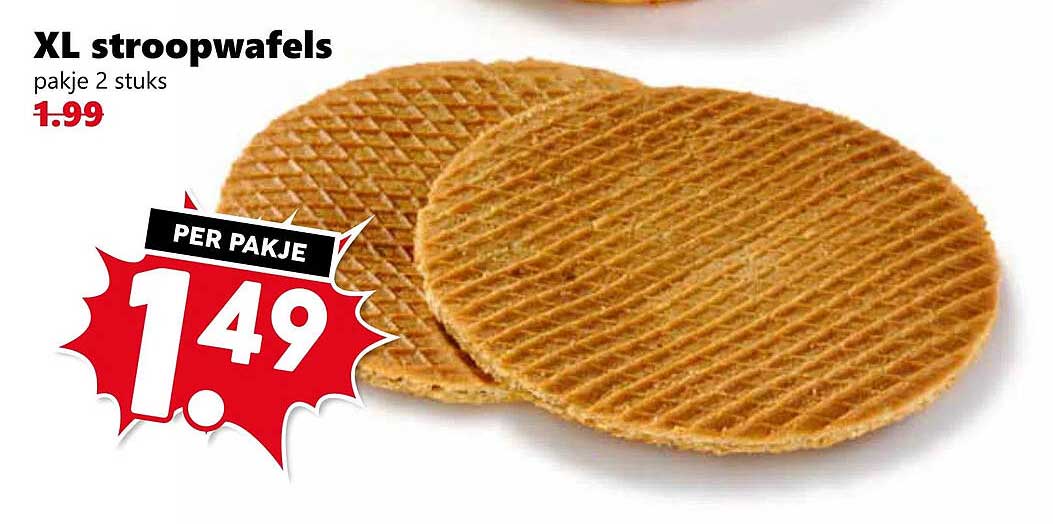 XL stroopwafels pakje 2 stuks