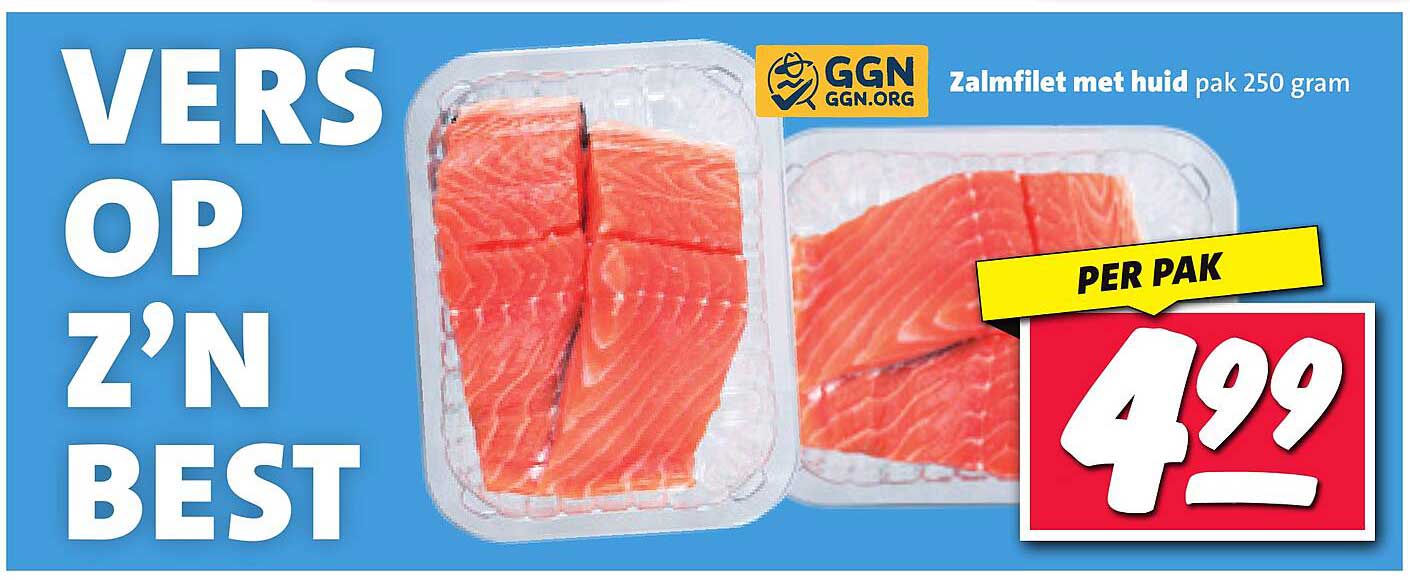 Zalmfilet met huid pak 250 gram