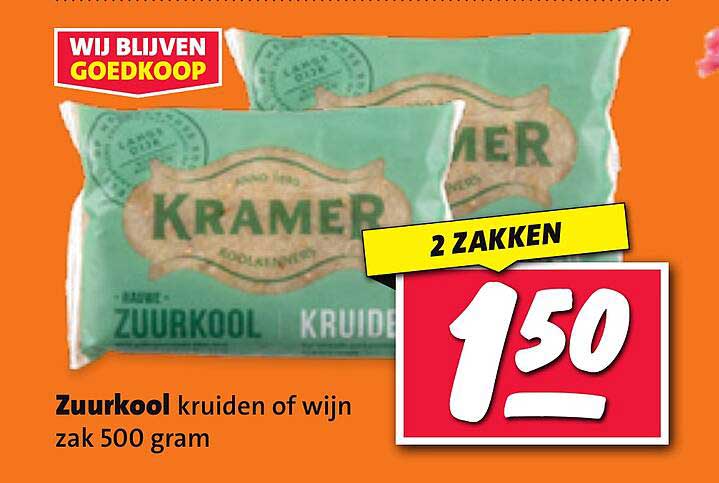 Zuurkool kruiden of wijn zak 500 gram