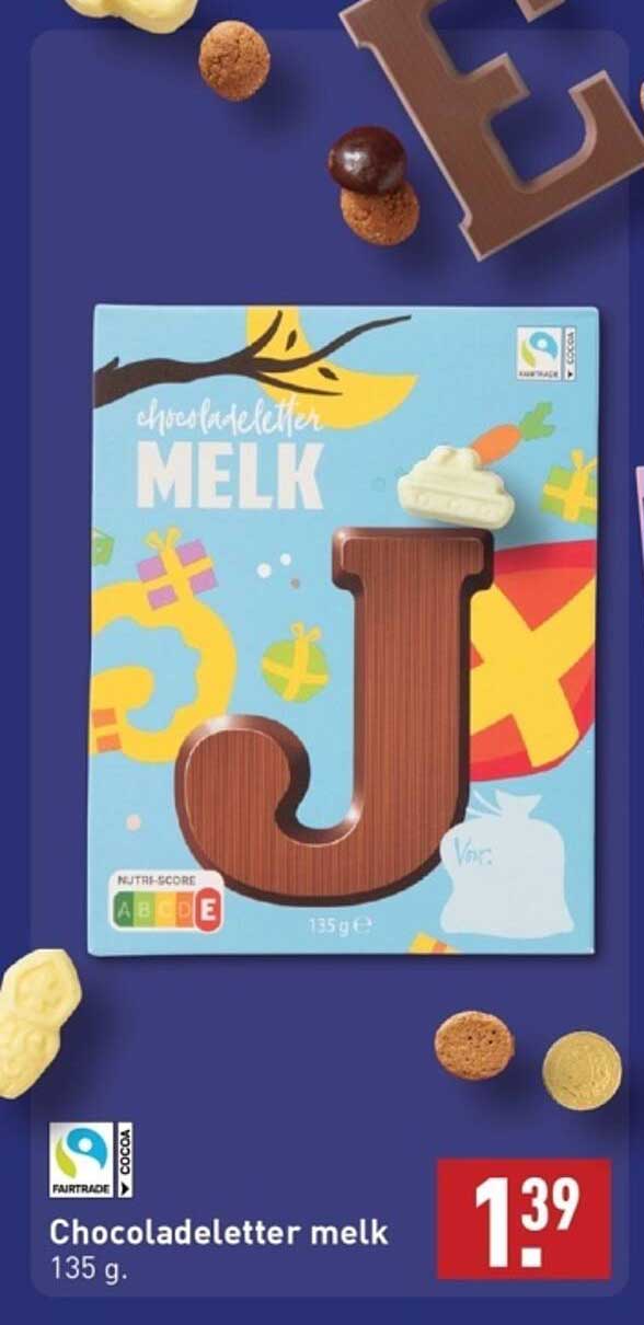 Chocoladeletter melk