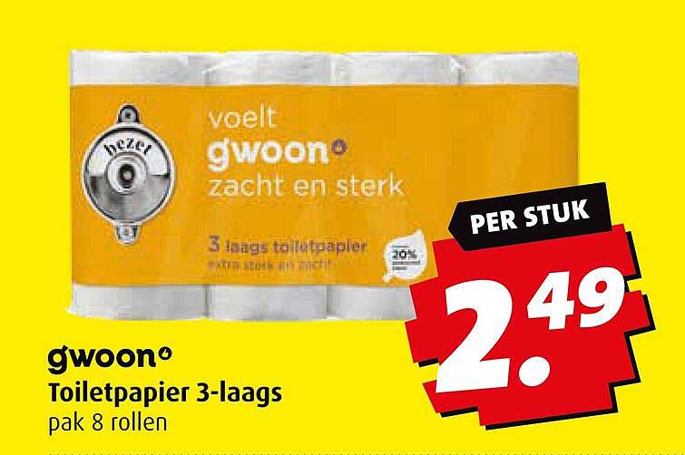 gwoon® Toiletpapier 3-laags