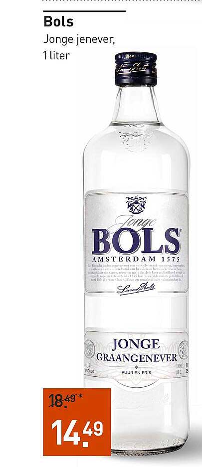 Bols Jonge Jenever, 1 Liter Aanbieding bij Gall & Gall - FolderFeest.nl
