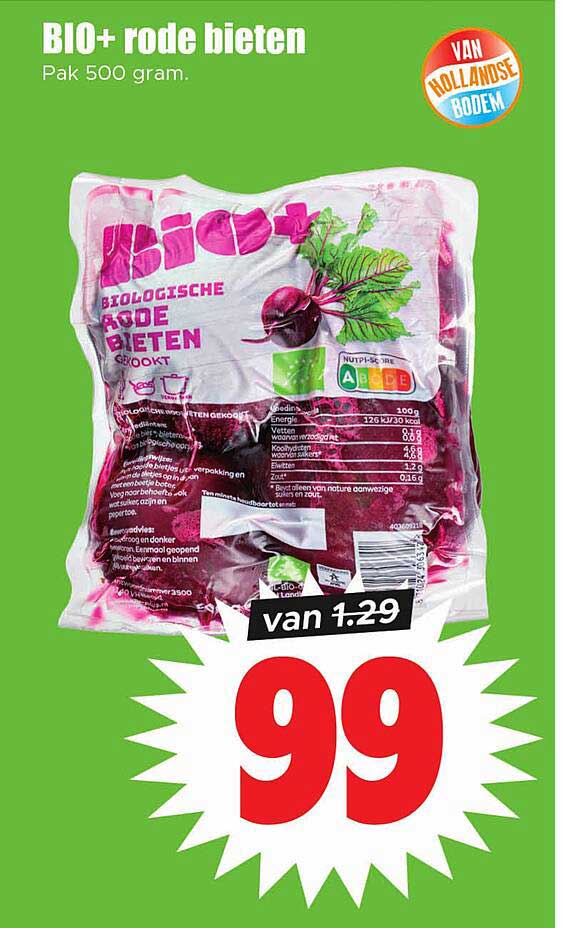Bio+ Rode Bieten aanbieding bij Dirk