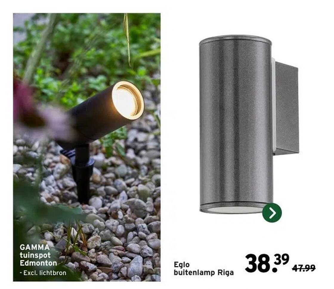 GAMMA tuinspot Edmonton  
Eglo buitenlamp Riga