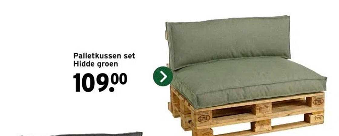 Palletkussen set Hidde groen