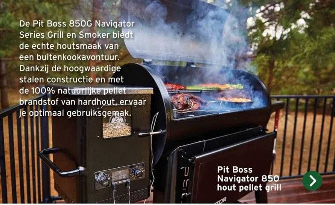 Pit Boss Navigator 850 hout pellet grill