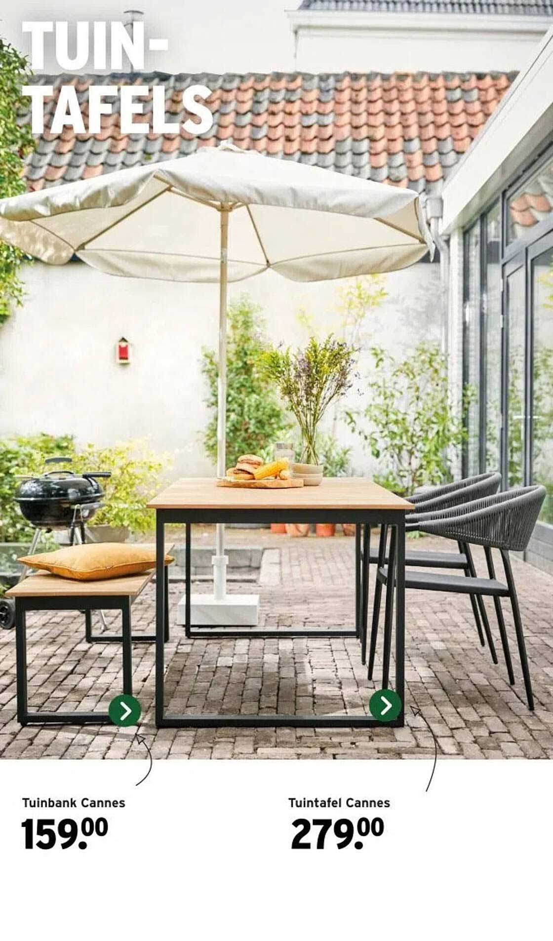 Tuinbank Cannes  
Tuintafel Cannes