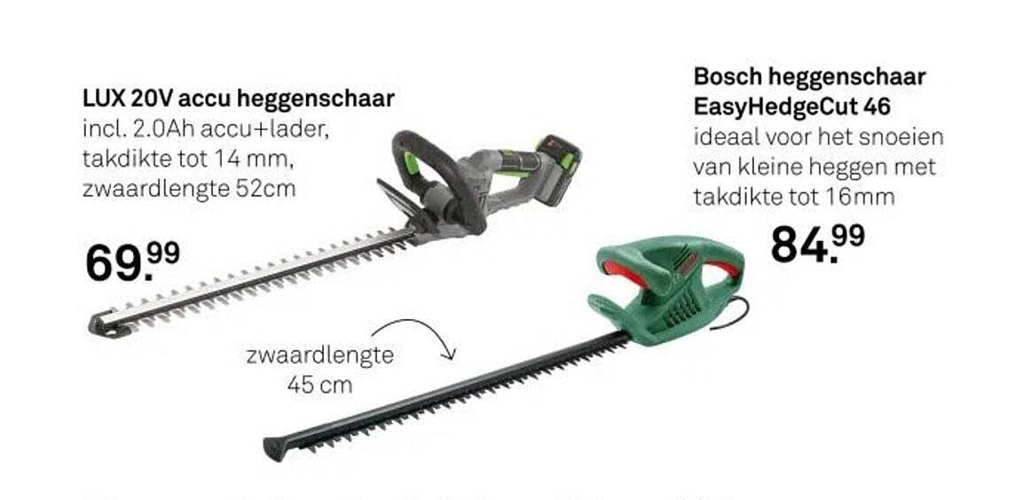 LUX 20V accu heggenschaar