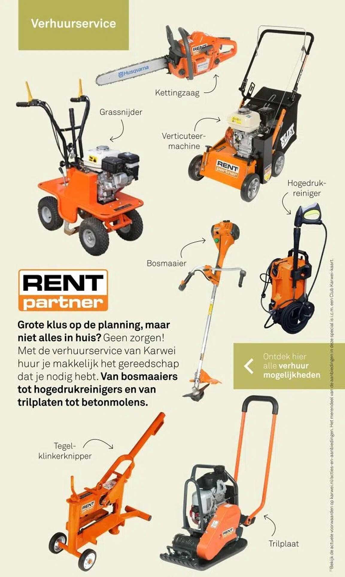Verhuurservice van Karwei