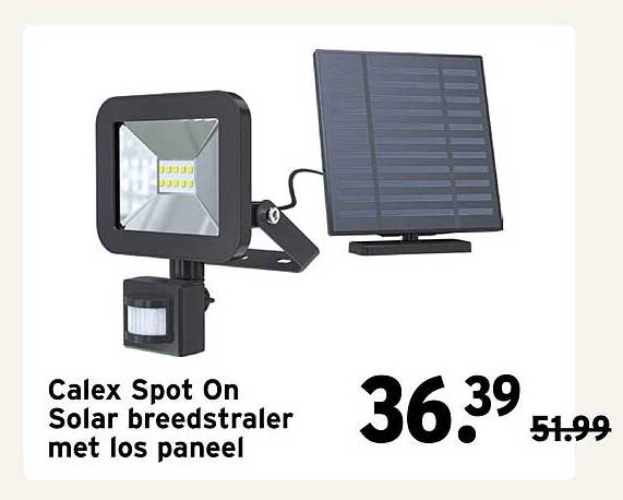 Calex Spot On Solar breedstraler met los paneel