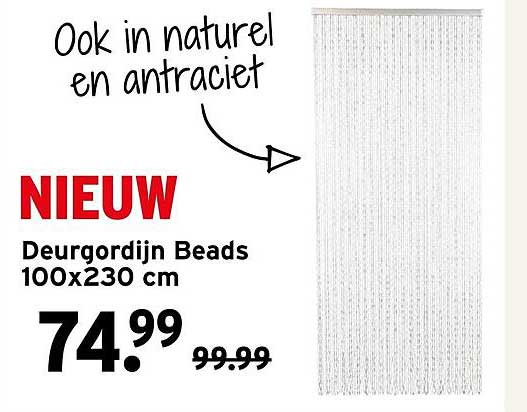 Deurgordijn Beads 100x230 cm