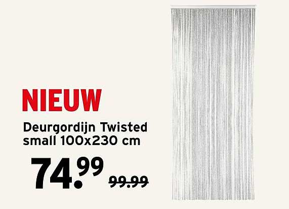 Deurgordijn Twisted small 100x230 cm