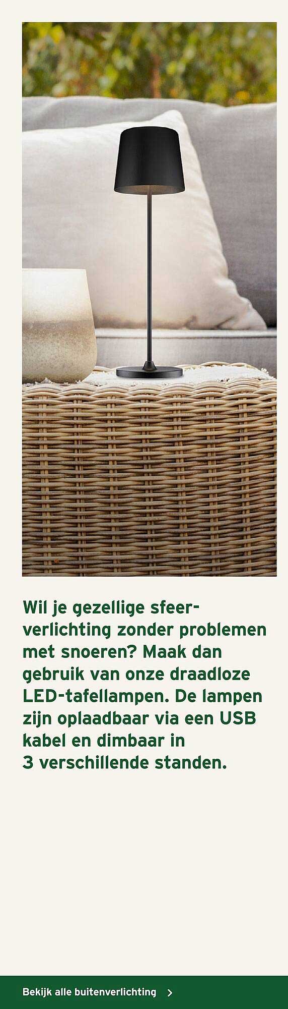 Draadloze LED-tafellampen
