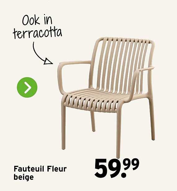 Fauteuil Fleur beige